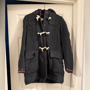 Thread & Supply Black Hooded Toggle Coat